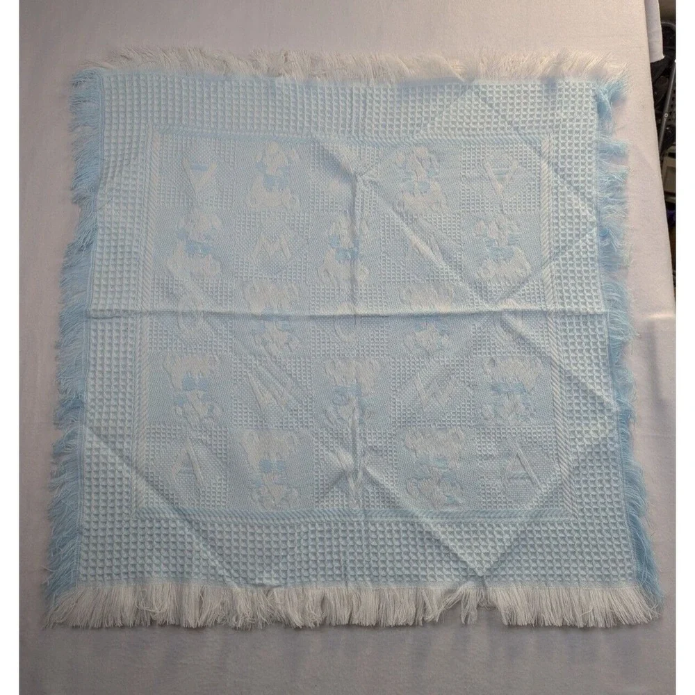Up Scale Blue Acrylic Baby Blanket‎
